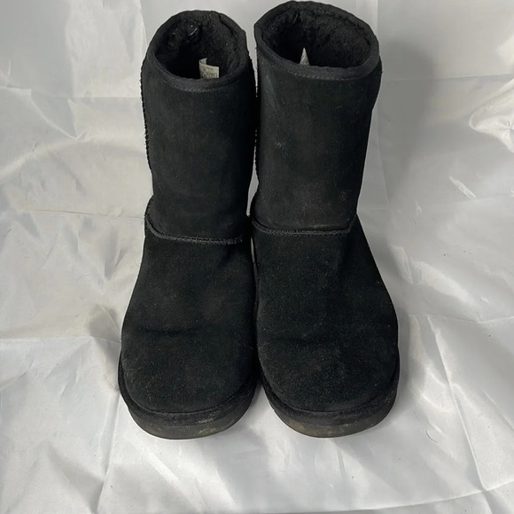 KOOLABURRA by Ugg Black Suede Short Boots Genuine Suede Sherpa Pull-on Size 10 - Picture 5 of 13